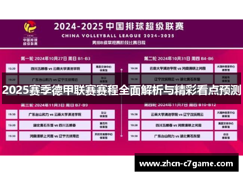 2025赛季德甲联赛赛程全面解析与精彩看点预测